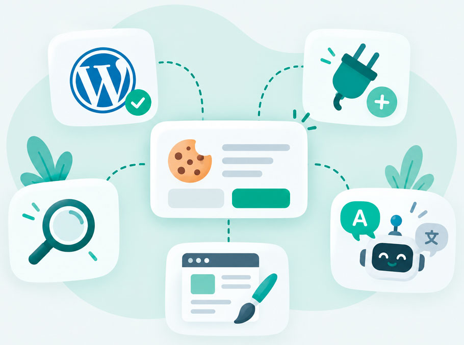 Illustration af WordPress-opsætningsguide